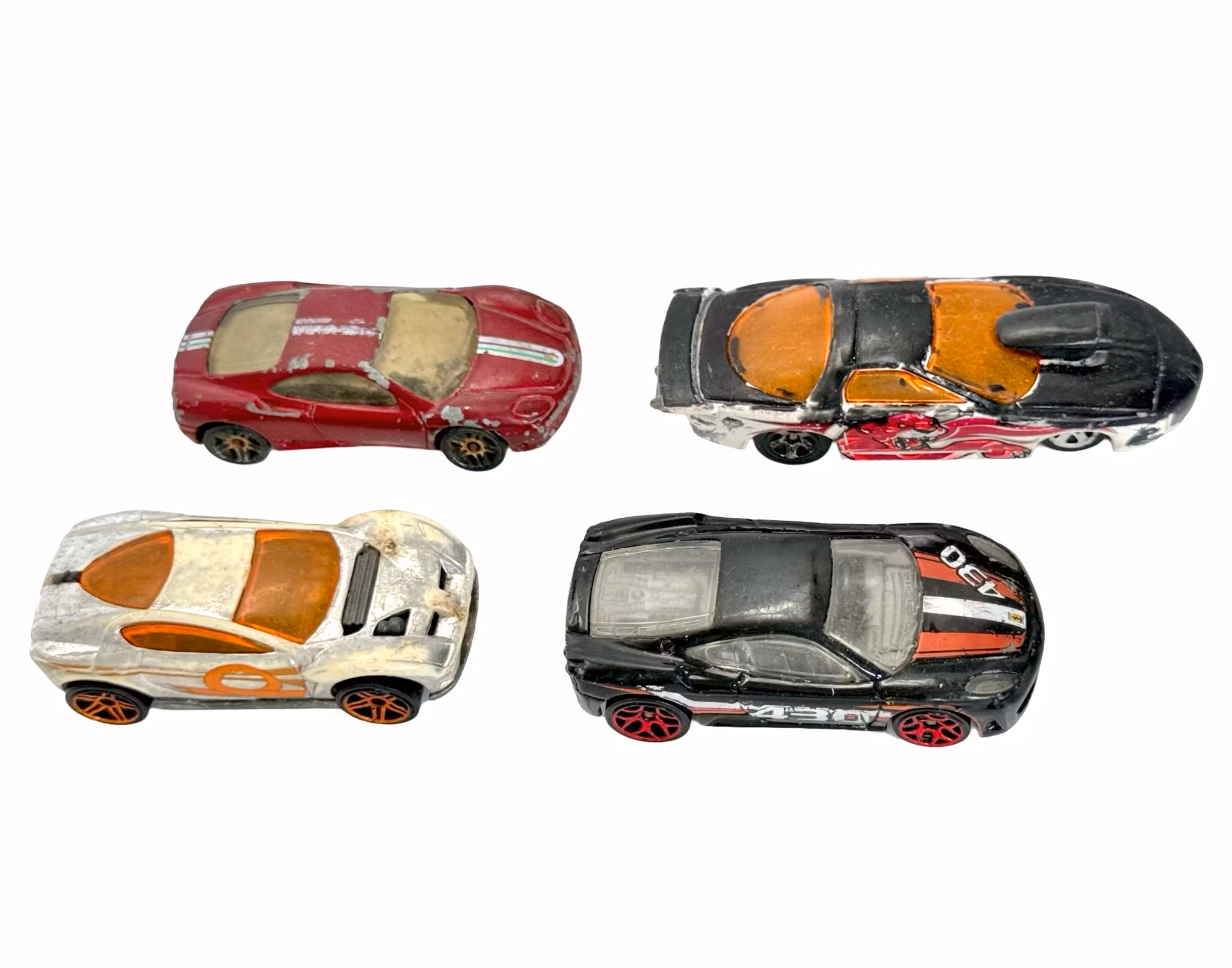 4 st, Hot Wheels- leksaksbilar samlarbilar