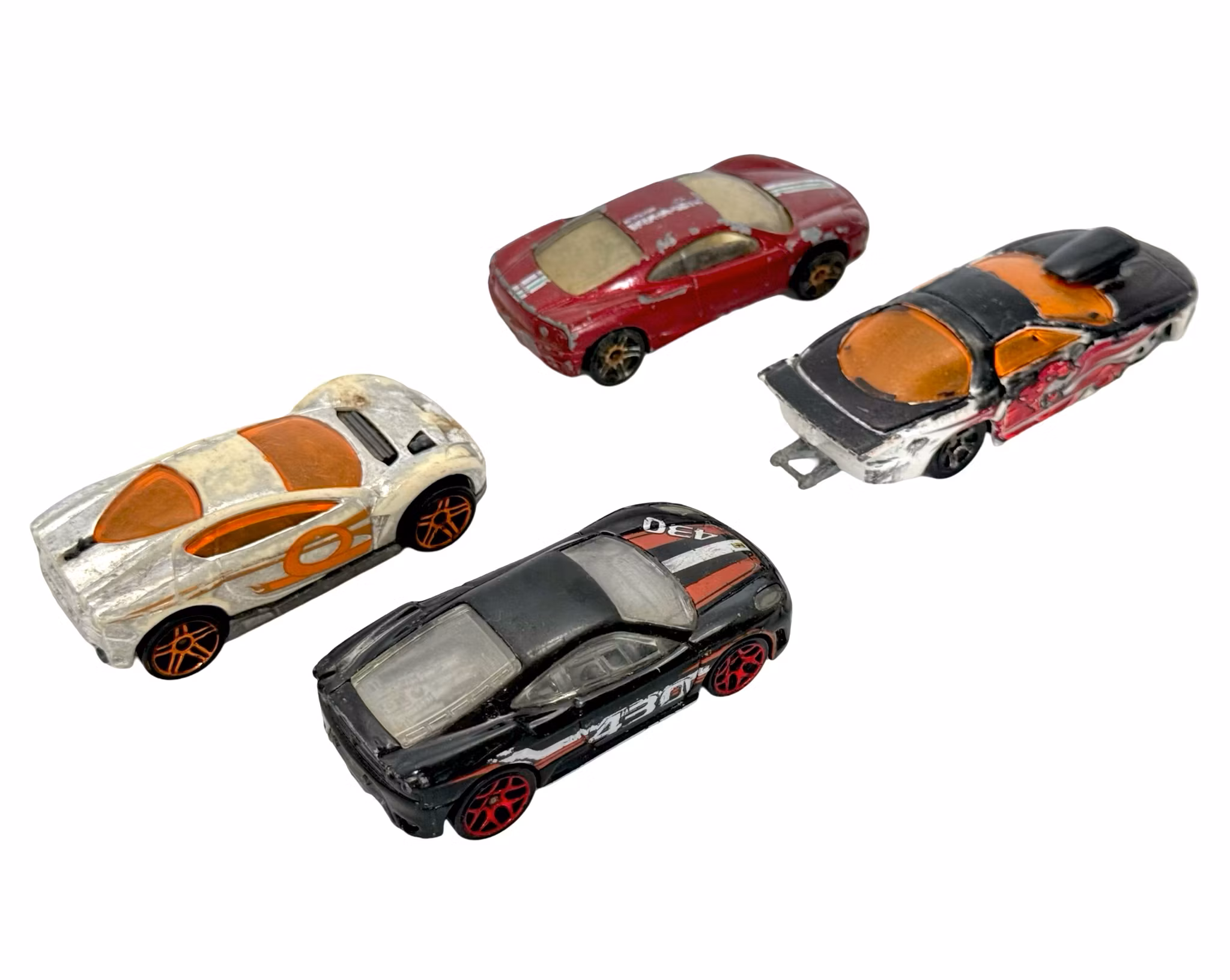 4 st, Hot Wheels- leksaksbilar samlarbilar