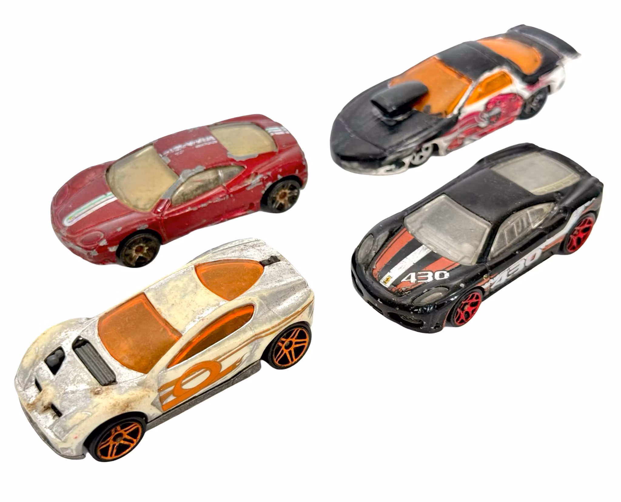 4 st, Hot Wheels- leksaksbilar samlarbilar