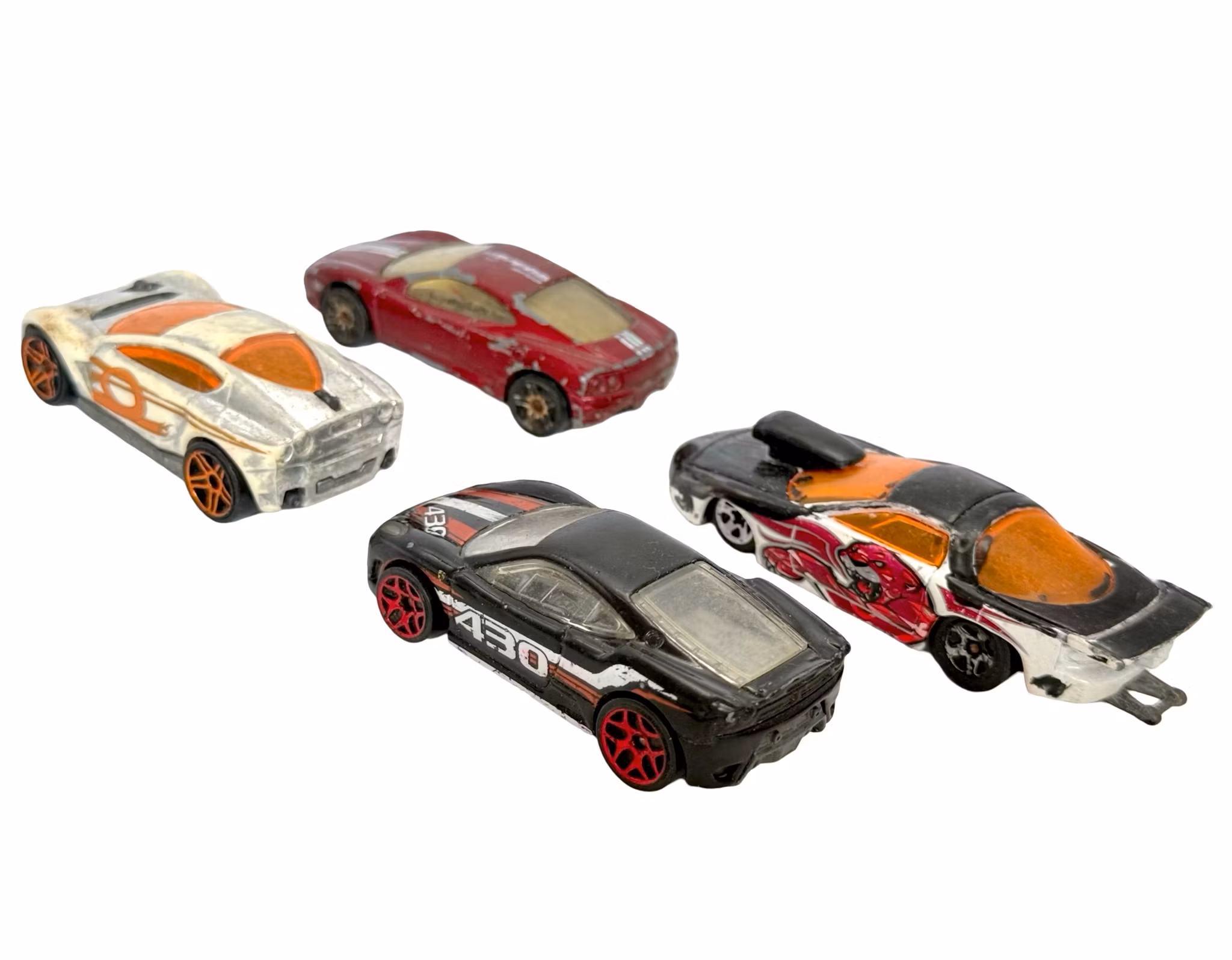 4 st, Hot Wheels- leksaksbilar samlarbilar
