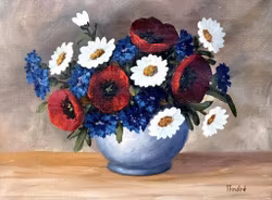 André, Obraz olejny na płótnie, Podpisany