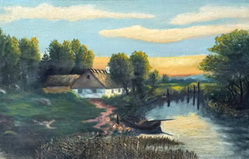 Oidentifierad konstnär, Oljemålning på duk, signerad H.J. 1929