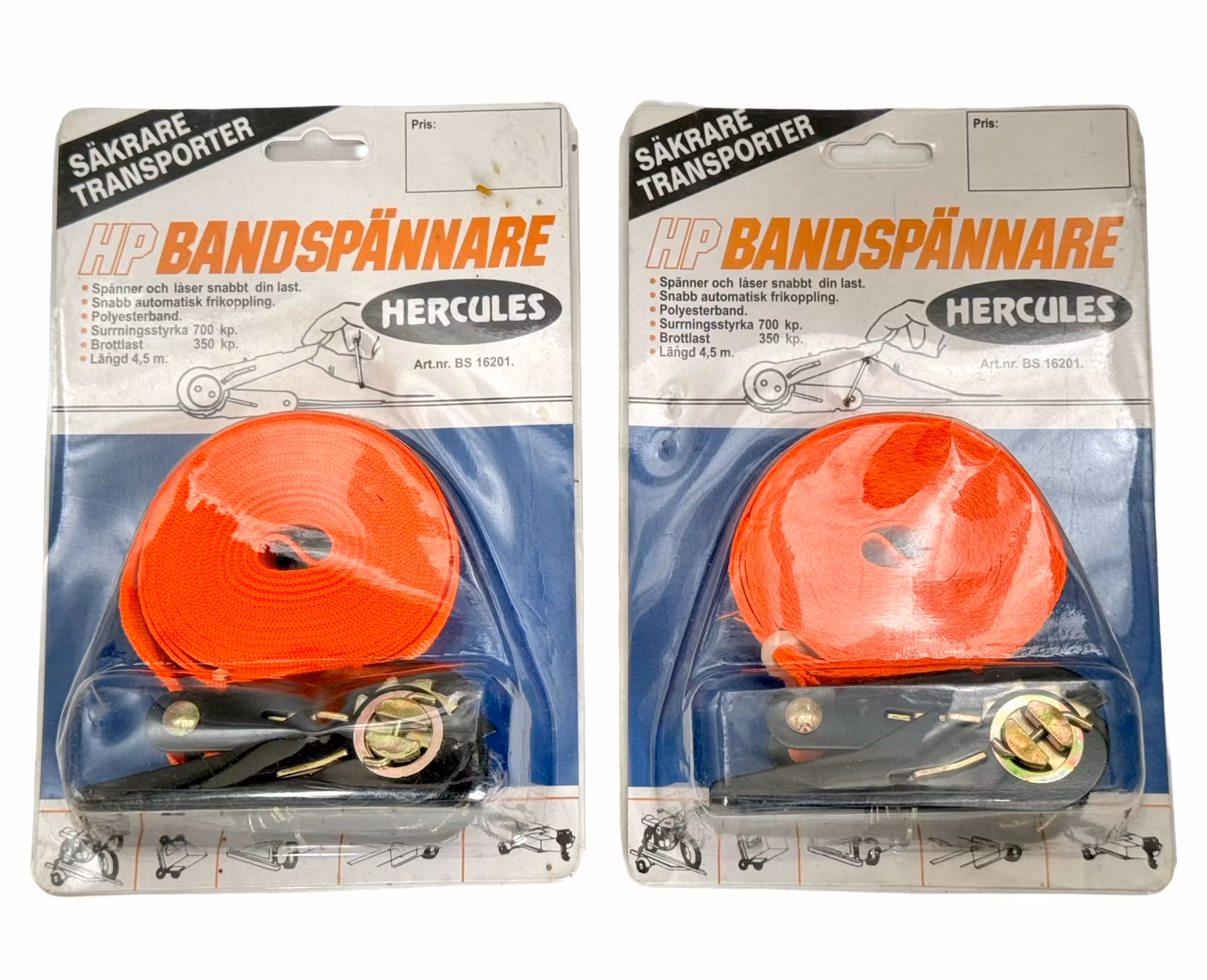 Surringsstropper og spennruller, båndstrammere, lastsikring mm.