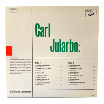 Carl Jularbo - Norsk seglarvals, LP Vinyl, Oanvänt