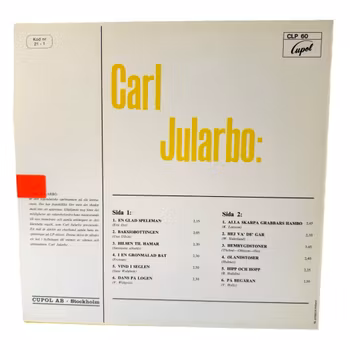 Carl Jularbo - En glad speleman, LP Vinyl, Oanvänt