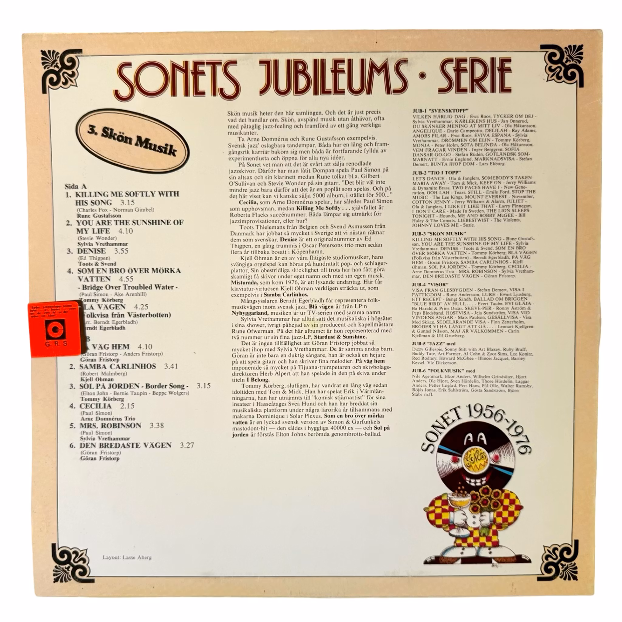 Serie Sonetos Jubileo, 3. Música Hermosa, LP Vinilo, Sin Usar