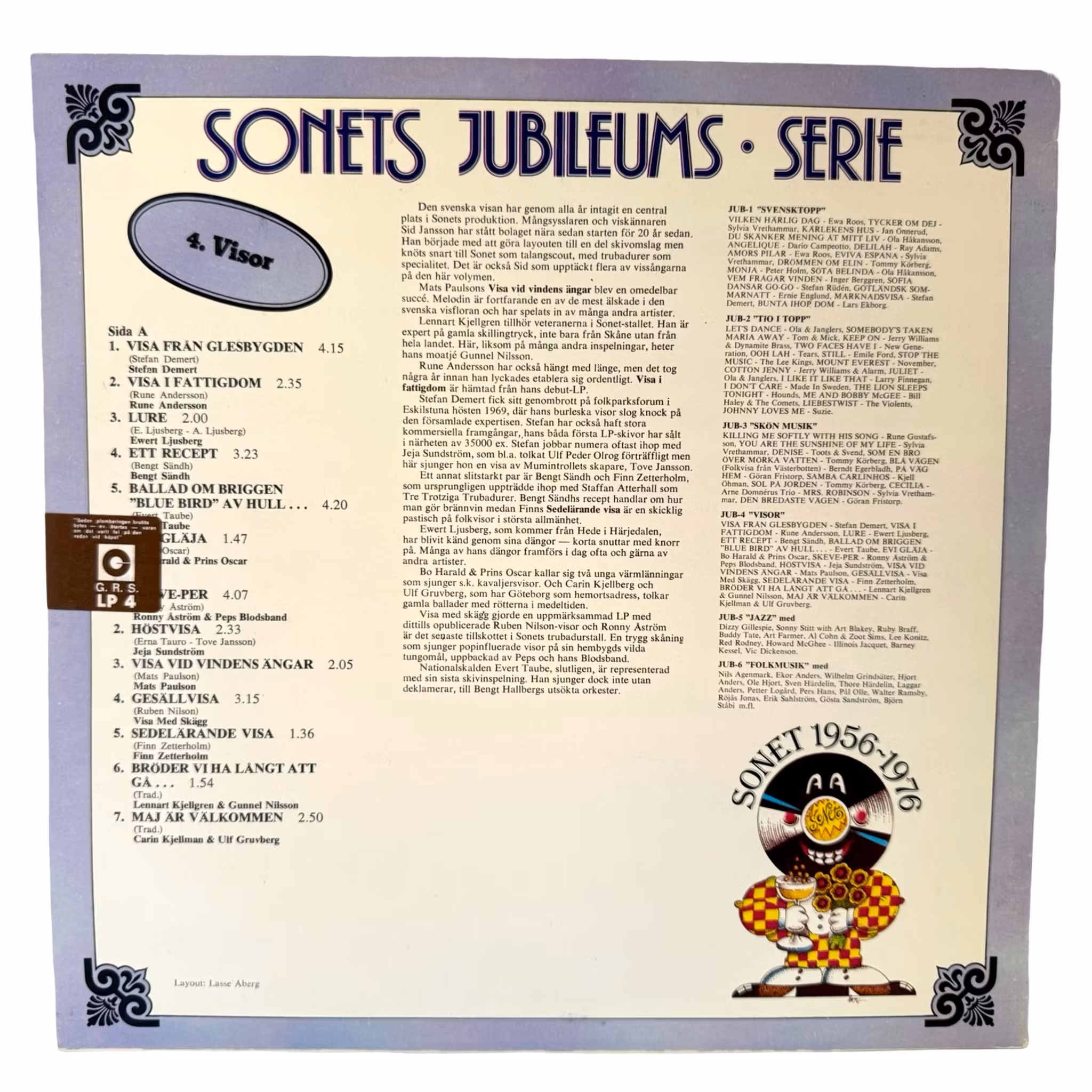 Sonets Jubilee Series, 4. Verse, LP Vinyl, Unbenutzt