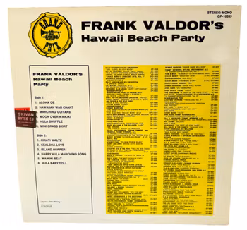 Frank Valdors Hawaii Beach Party, LP Vinyl, Oanvänt
