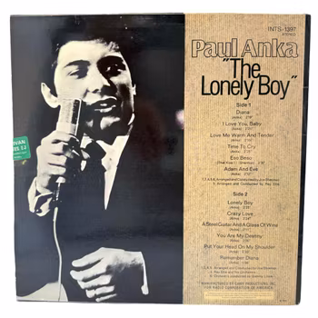 Paul Anka The Lonely Boy. Yesterday´s pop scene, LP Vinyl, Oanvänt