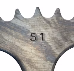 HARLEY-Delar, Bakre drev svart stål, 51T