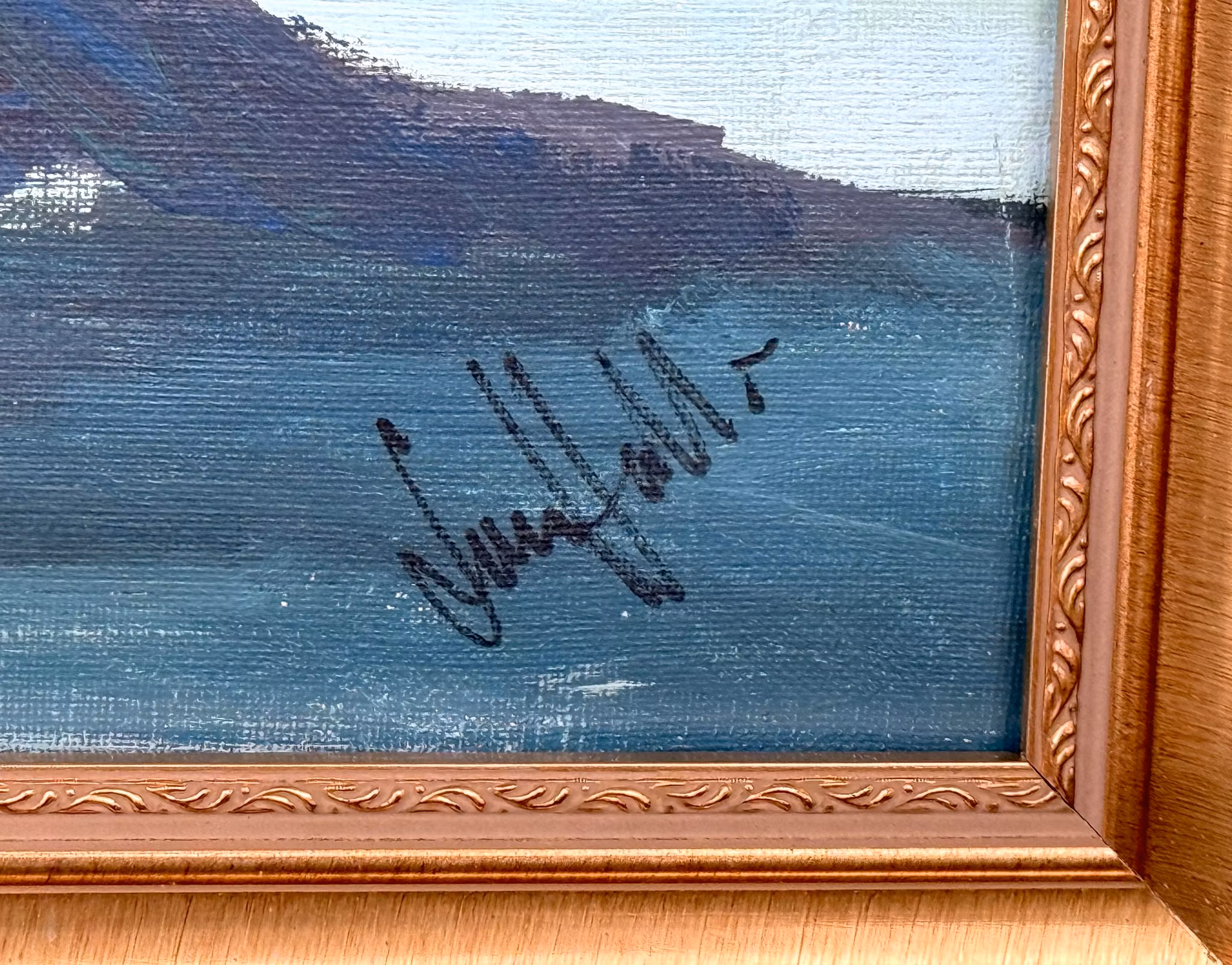 Lars Hall (Ruotsi 1938-2018). Öljymaalaus kankaalle, signeerattu