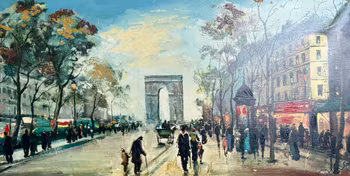 Oidentifierad konstnär, Olja på duk, Signerat