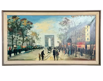 Oidentifierad konstnär, Olja på duk, Signerat