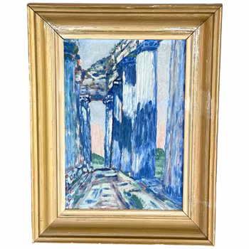 Oidentifierad konstnär, Olja på pannå