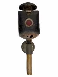 Stara latarnia samochodowa z żelaza i szkła