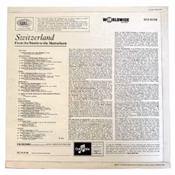 Schweiz Fra Säntis til Matterhorn, LP Vinyl