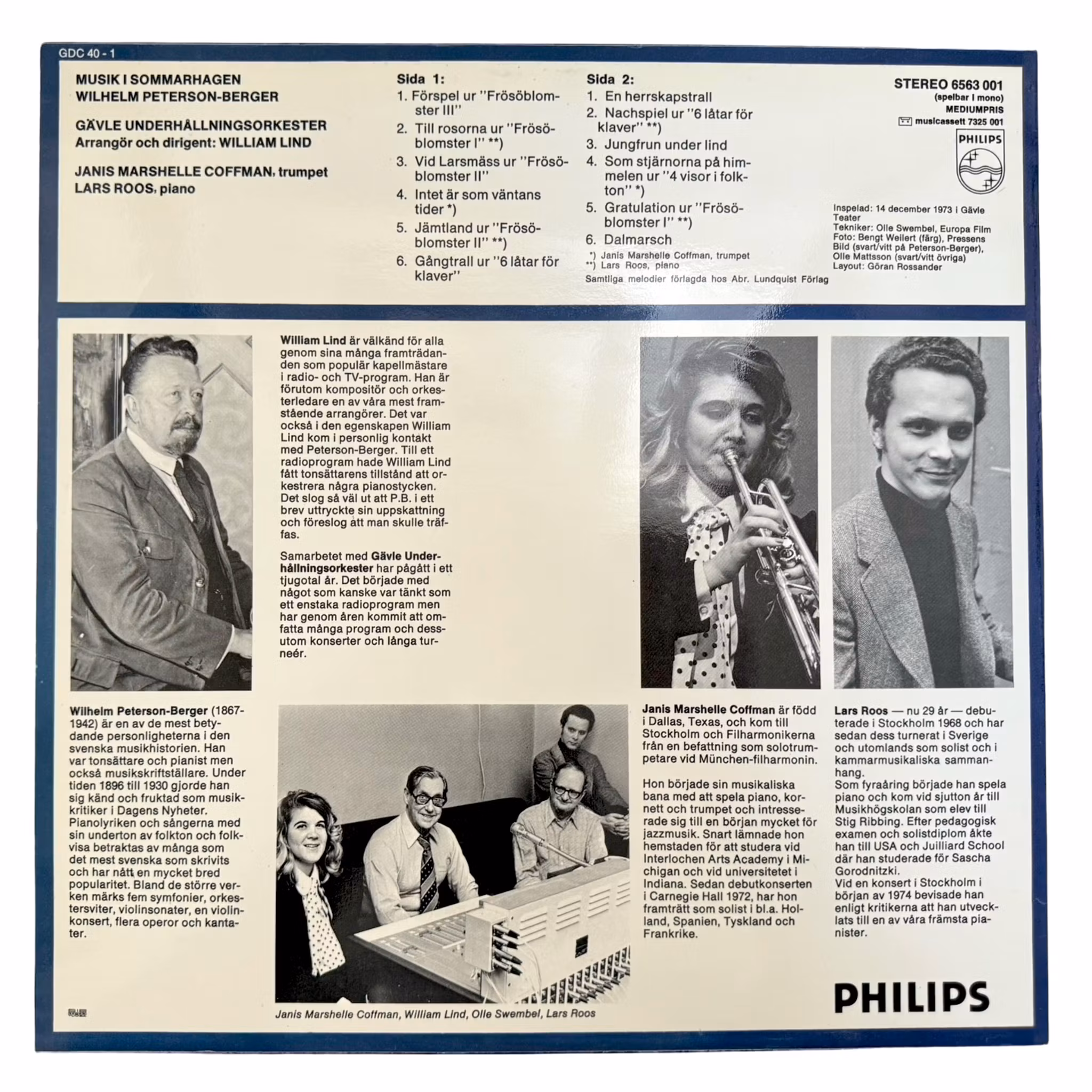 Wilhelm Peterson-Berger – Musica nel giardino estivo, LP in vinile