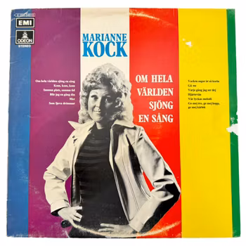 Marianne Kock - Om hela världen sjöng en sång, LP Vinyl