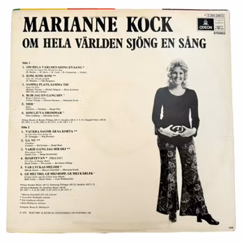 Marianne Kock - Om hela världen sjöng en sång, LP Vinyl