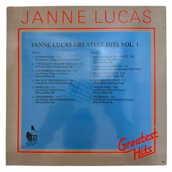 Janne Lucas - Greatest Hits Vol. LP Vinyl