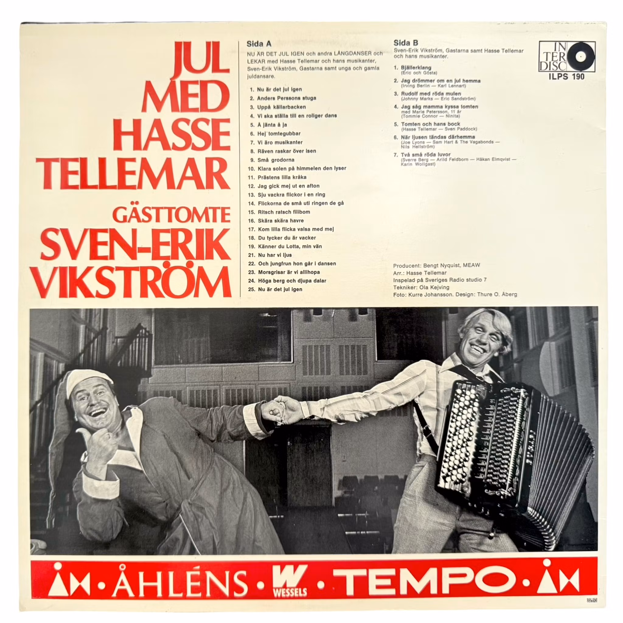 Jul med Hasse Tellemar gjest nissen Sven-Erik Vikström, LP Vinyl