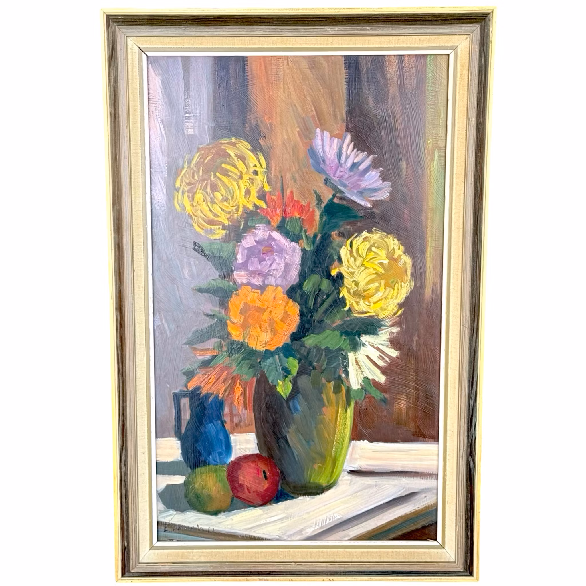 Oidentifierad konstnär, Olja på pannå, Signerat