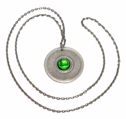 Collar vintage con colgante de peltre