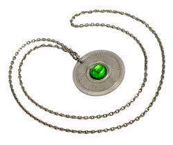 Collar vintage con colgante de peltre