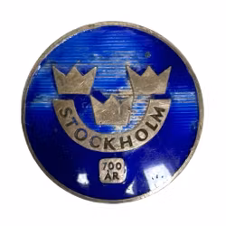 Broche suédoise de Stockholm vieille de 700 ans en argent, fabriquée par CFC 1953