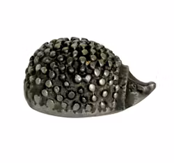 Figura de peltre en miniatura, erizo, estampada