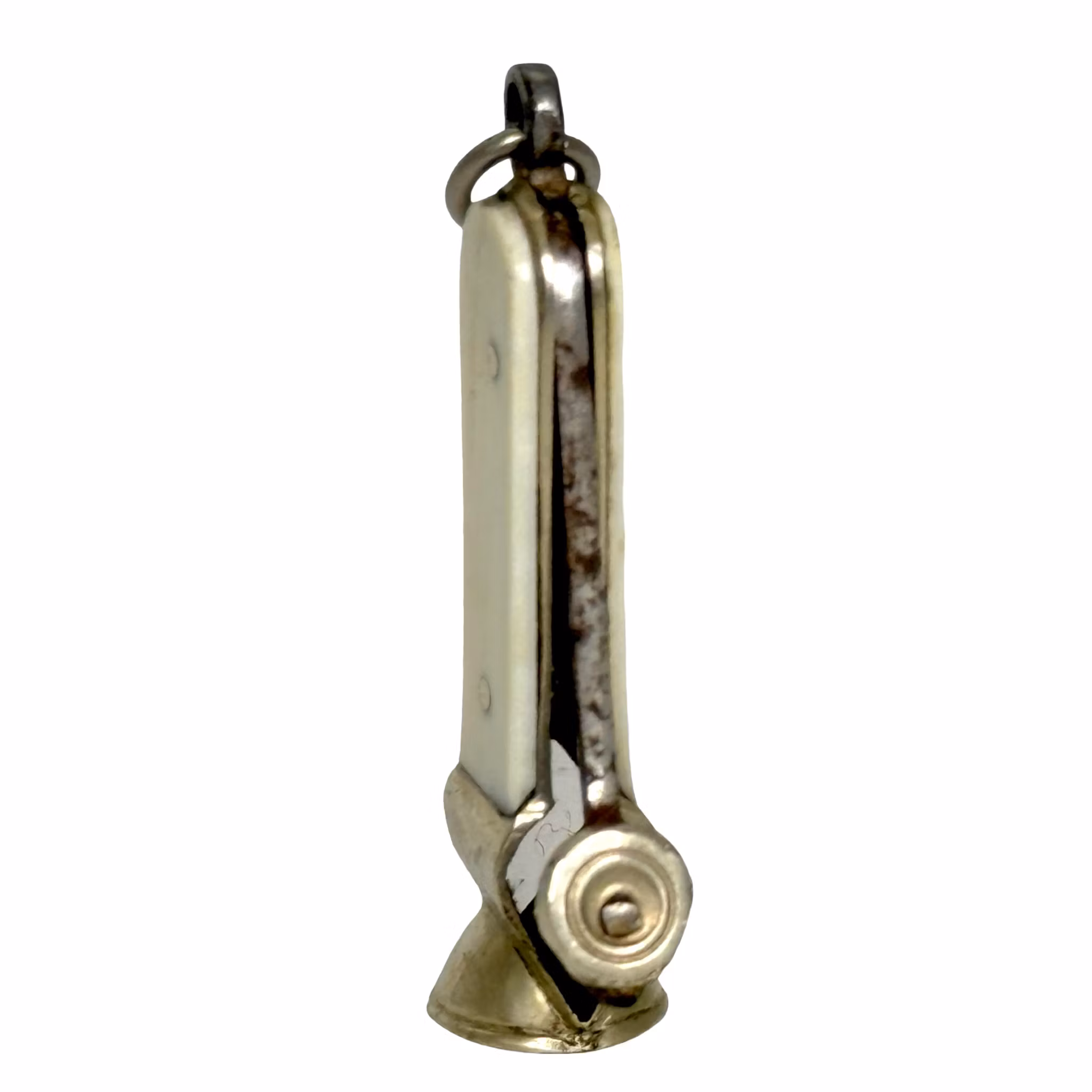 Vintage Miniatyr hänge, Cigarrsnoppare Benhandtag