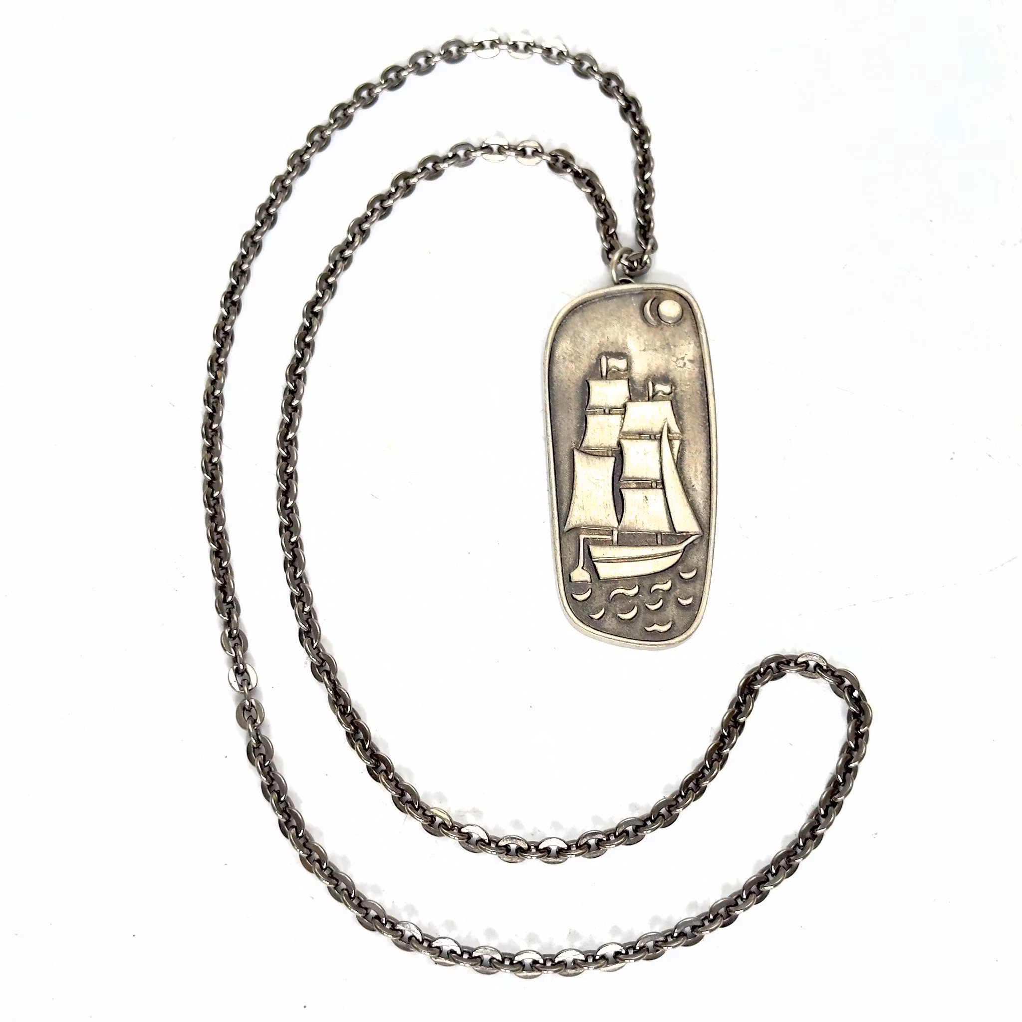 Vintage, Jorgen Jensen, Halskette mit Anhänger aus Zinn, Dänemark