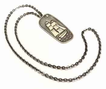 Vintage, Jorgen Jensen, Halsband med hänge i tenn, Danmark