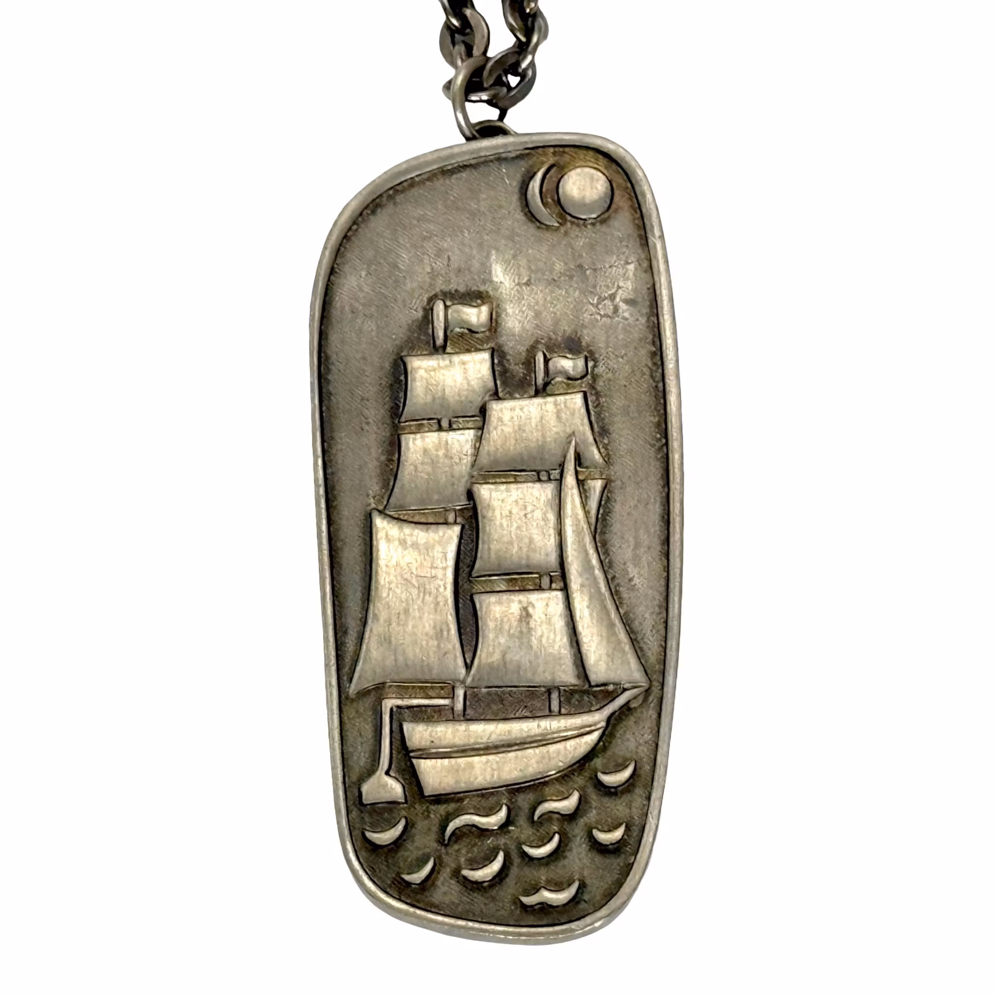 Vintage, Jorgen Jensen, Halskette mit Anhänger aus Zinn, Dänemark