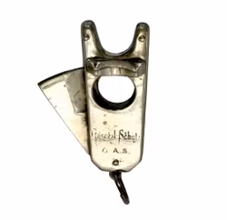 Vintage Miniatyr hänge, Cigarrsnoppare, Gesetzl Schutz G.A.S