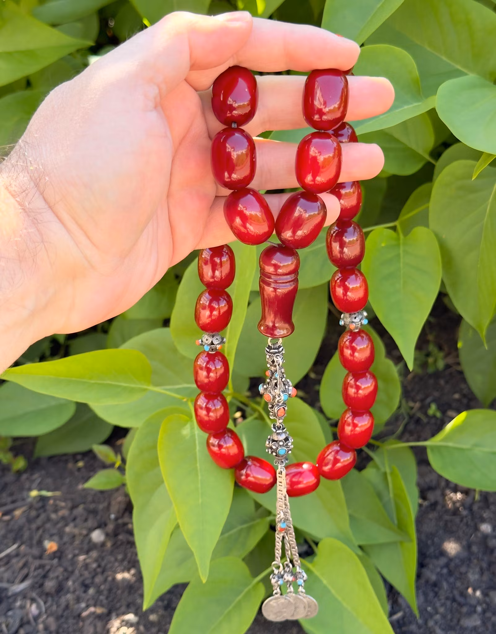 Chapelet Faturan antique, Ottoman Sikma, 27 perles, 250 g
