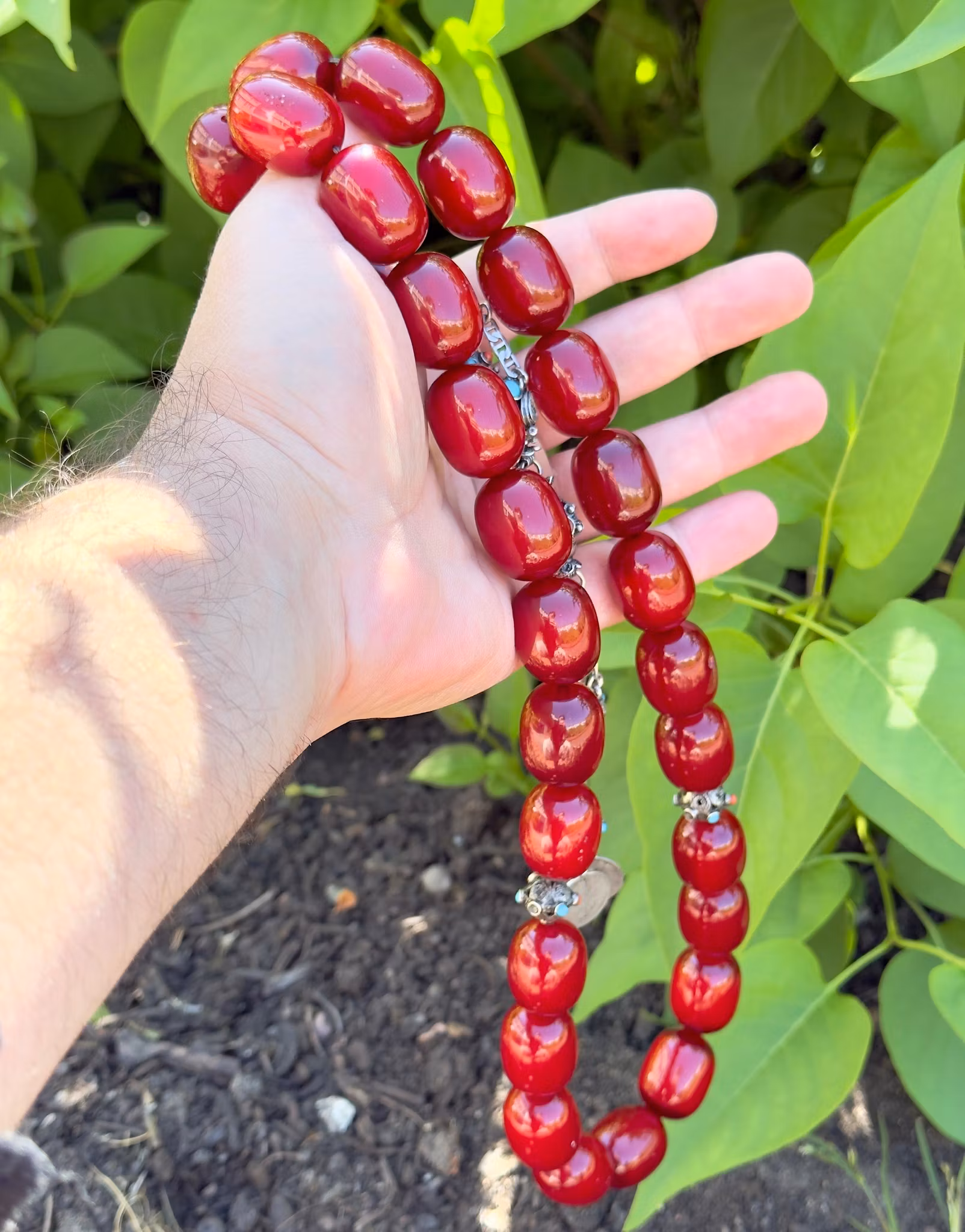 Chapelet Faturan antique, Ottoman Sikma, 27 perles, 250 g