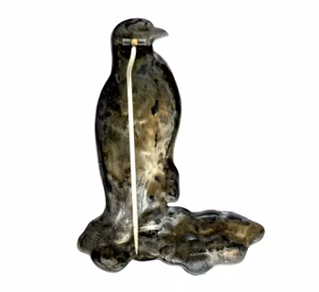 Broszka CGH Srebrna, Ptak Drapieżny Jastrząb na kamieniu, 1943