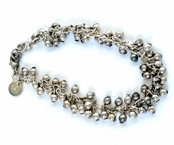 Sterling silver Armband kedja med kulor bollar