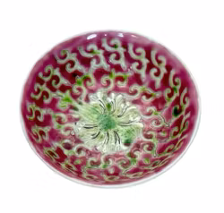 Antik kinesisk porcelænsskål, Qianlong-mærke