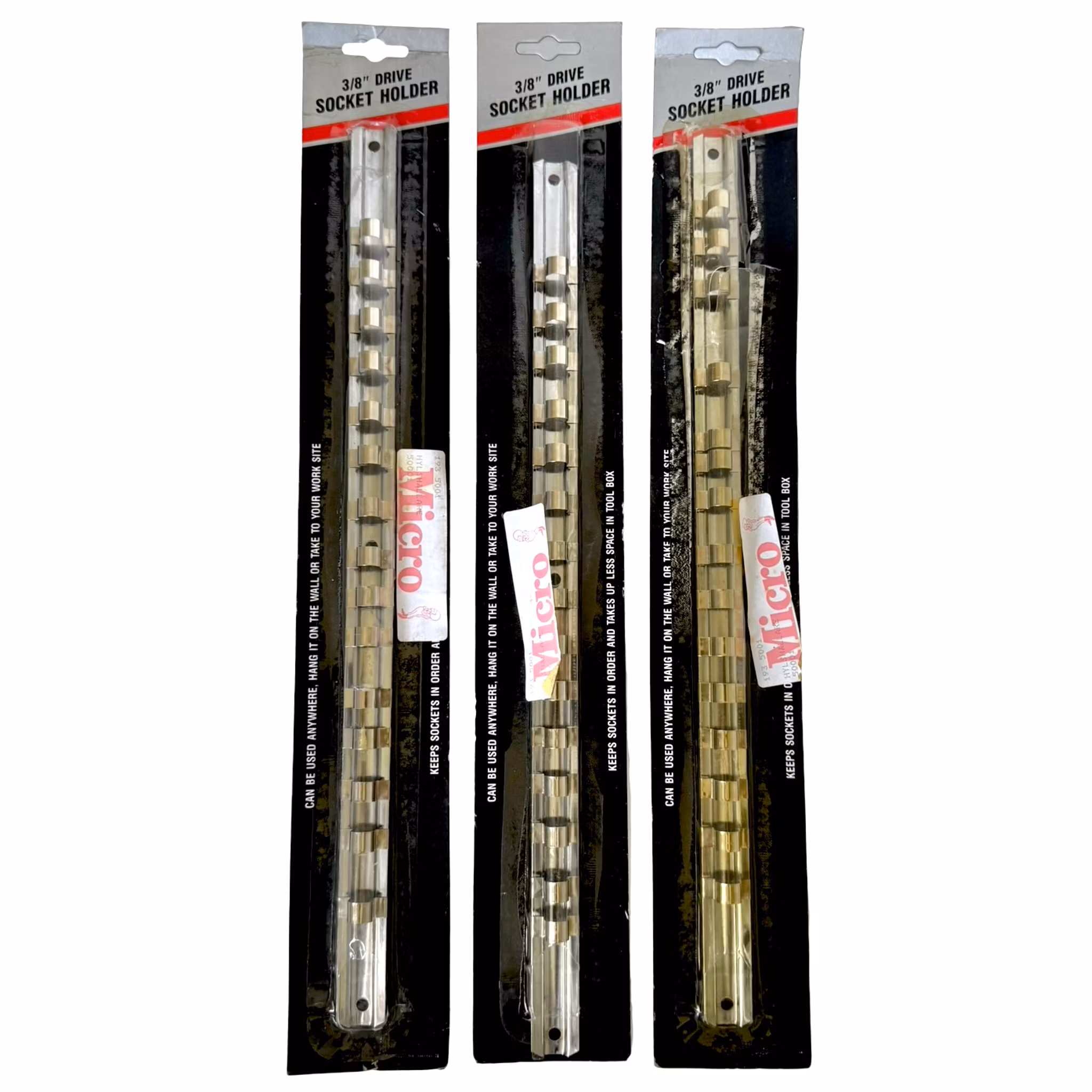 3 pièces, porte-douilles micro 3/8 trous