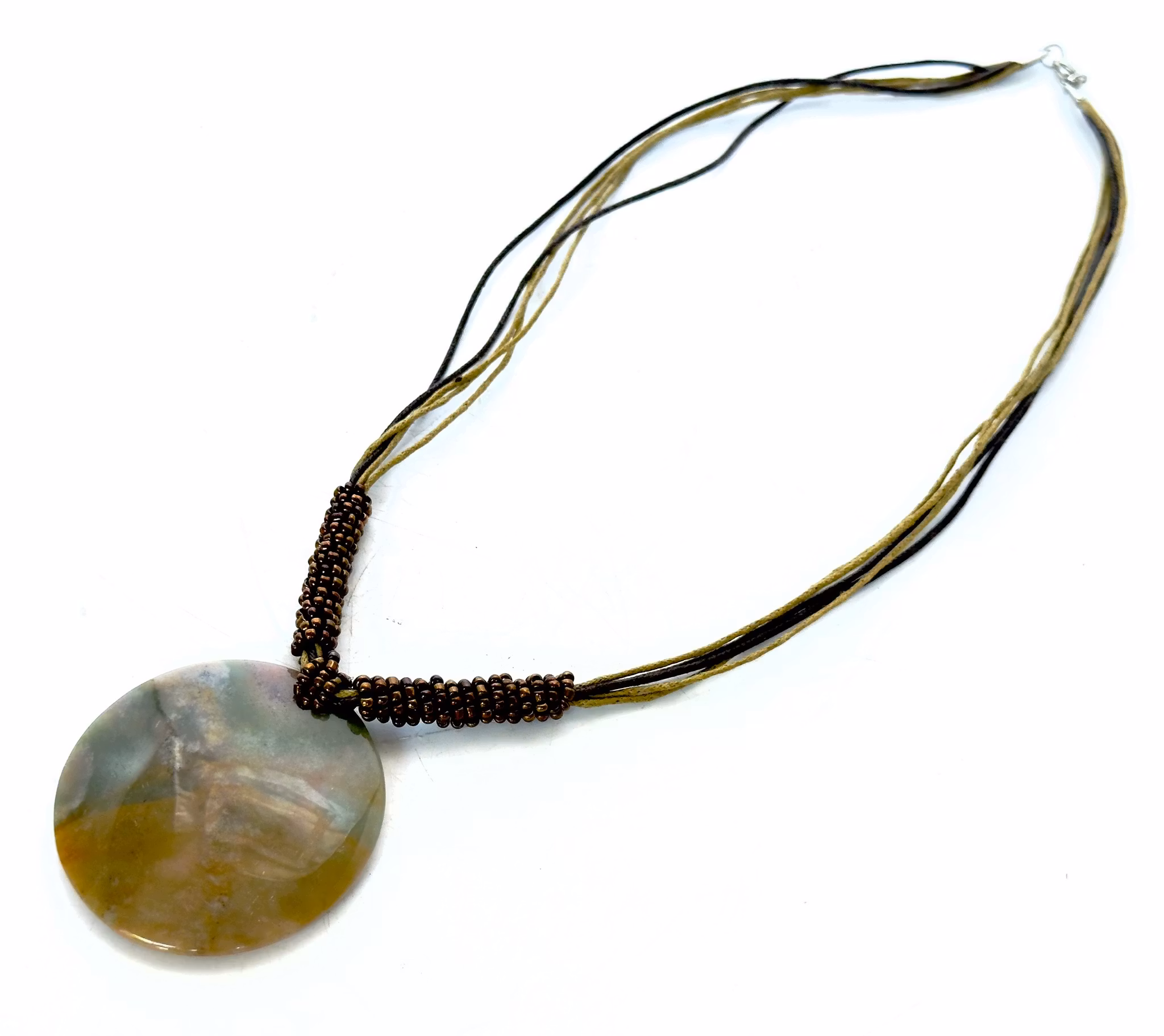 Vintage halskjede med nefritt/jade