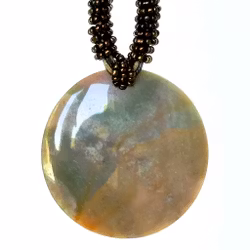 Vintage halskjede med nefritt/jade