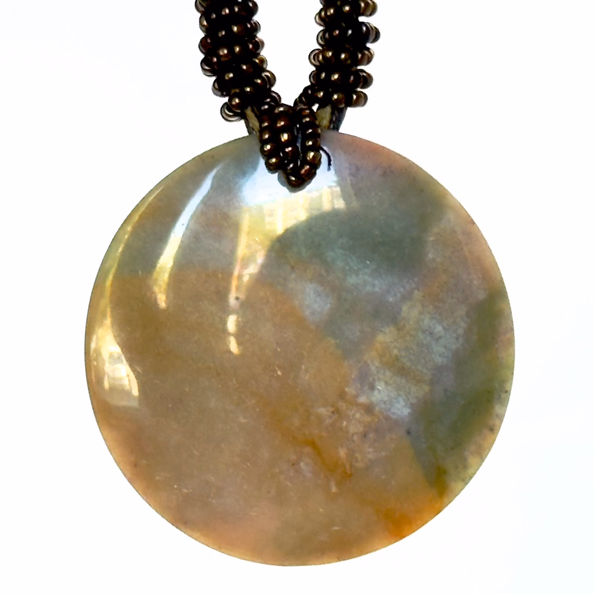 Vintage halskjede med nefritt/jade