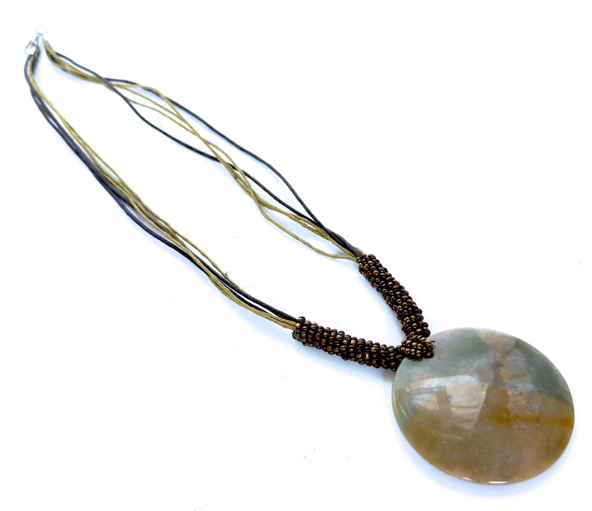 Vintage halskjede med nefritt/jade