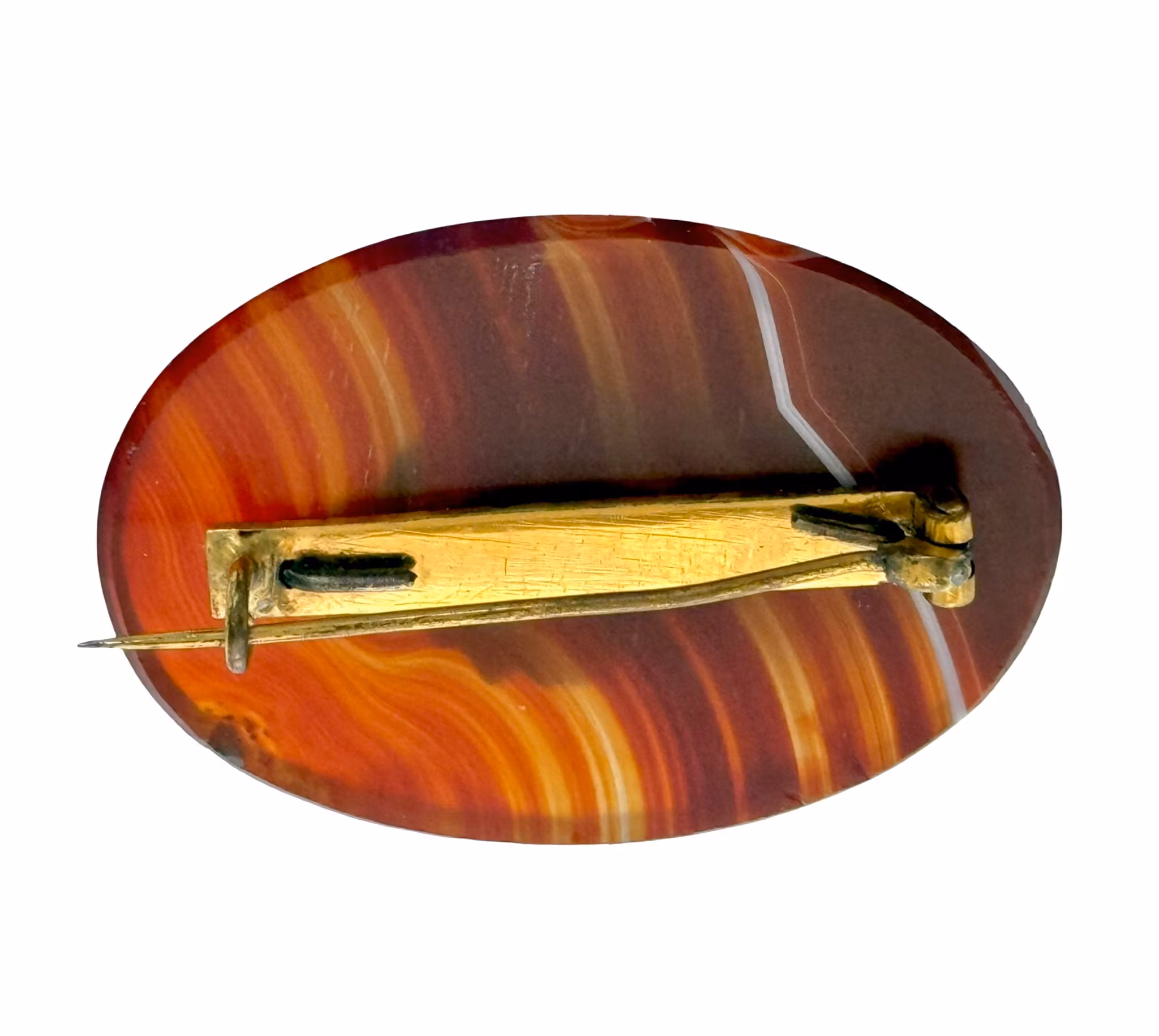 Antyczna broszka, karneol agat