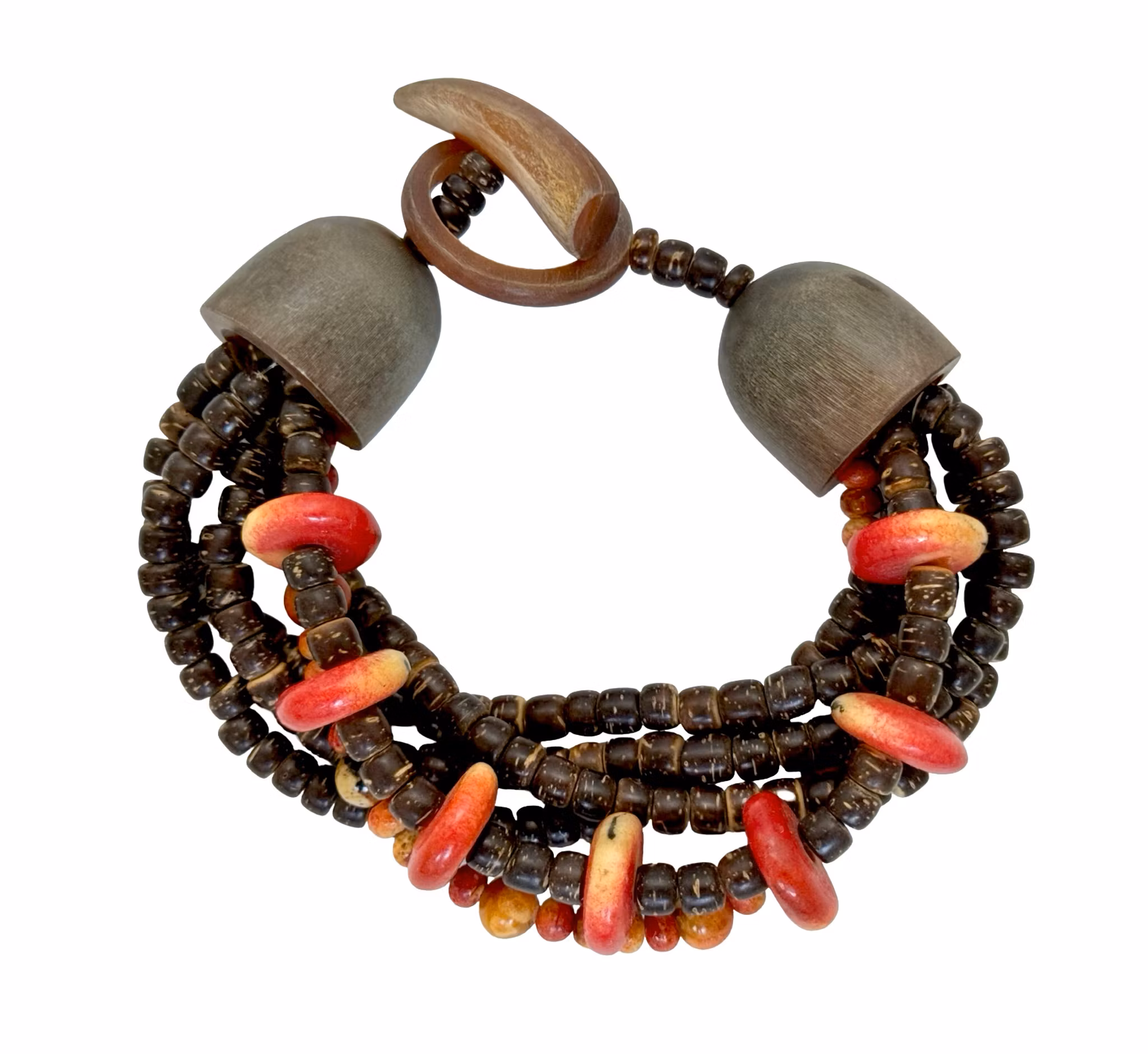 Antieke Afrikaanse neushoornhoorn armband