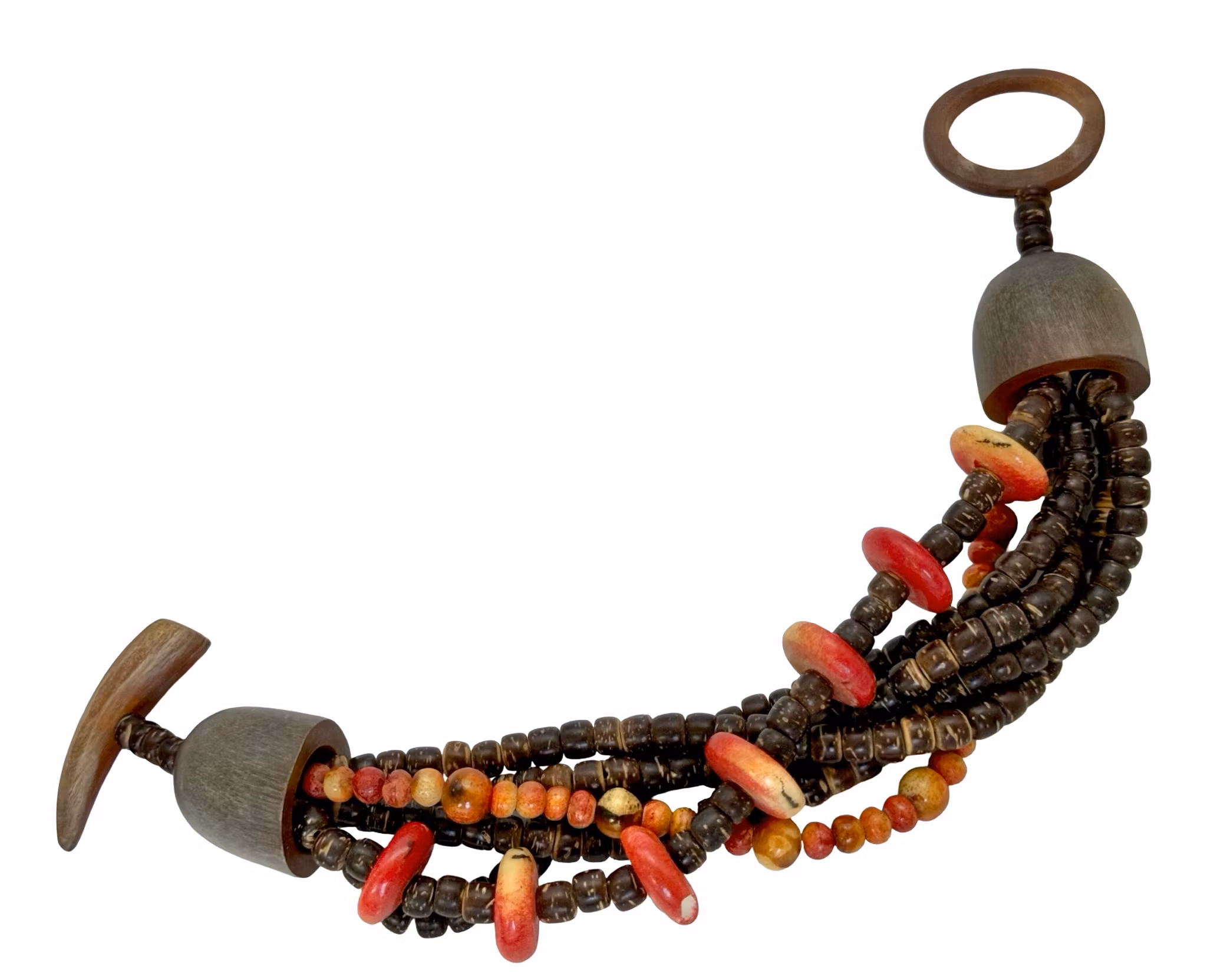 Antieke Afrikaanse neushoornhoorn armband