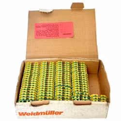 80 pcs, Weidmüller EK 2.5 N/32 Yellow/Green Earthing Terminal Block