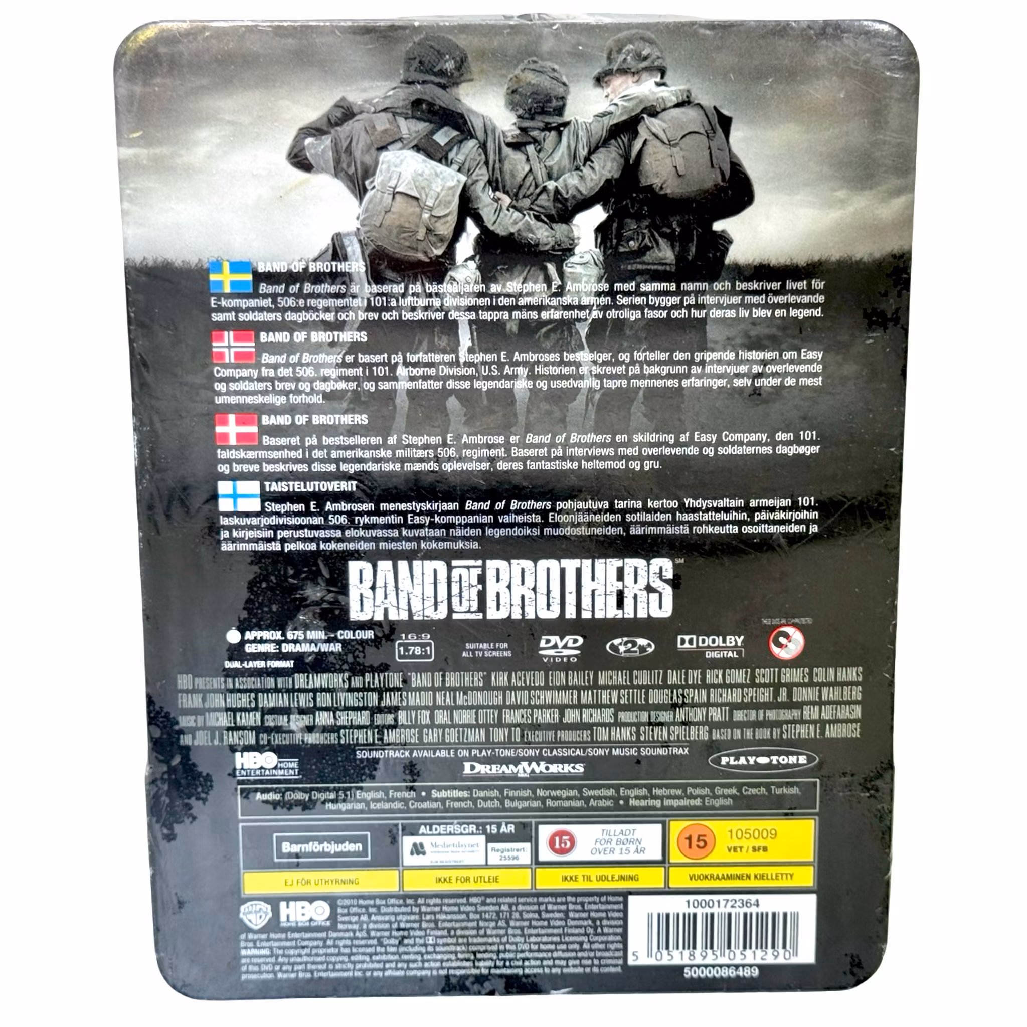 Band of Brothers, DVD in scatola metallica, inutilizzato